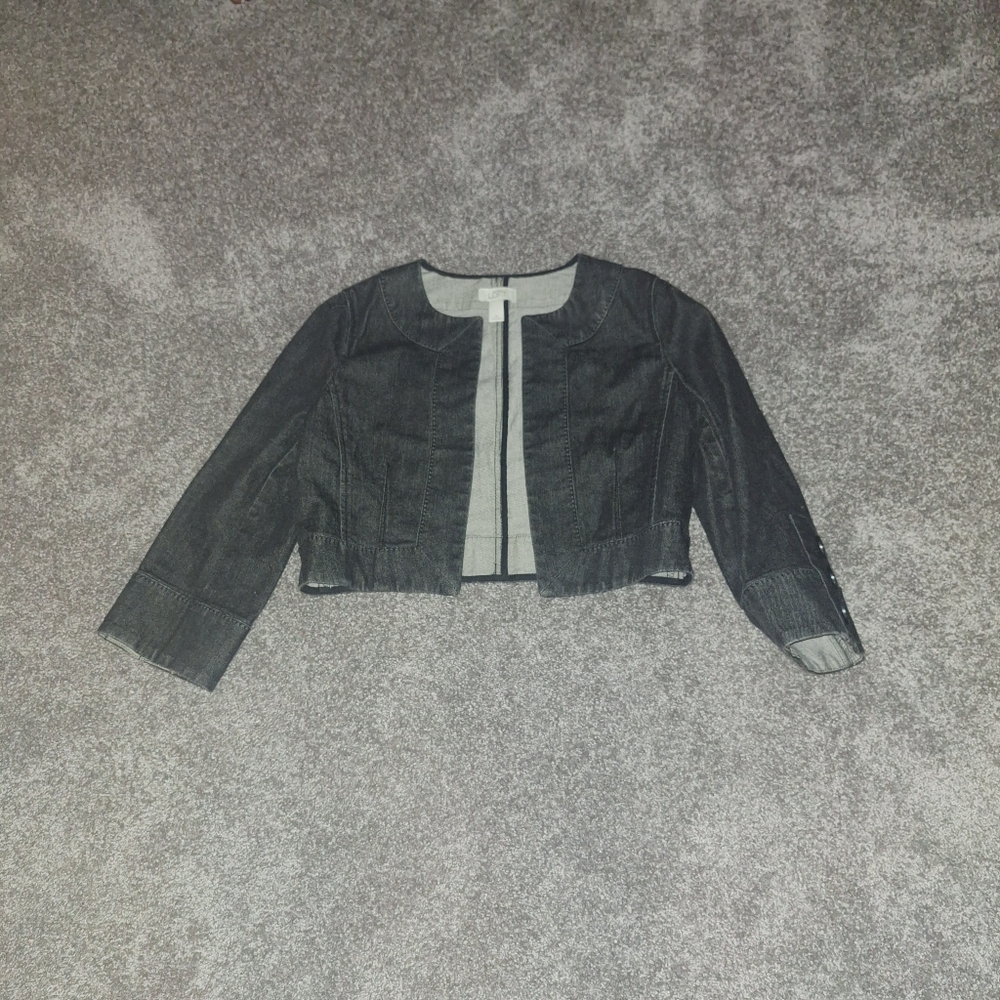 LOFT Dark Grey Jean Jacket